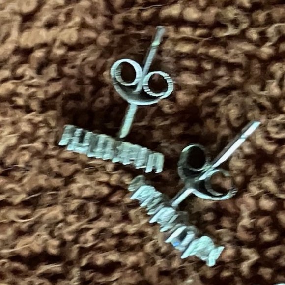 Floating Heart Sterling Silver W/ CZ and Sterling Silver Earrings - Picture 9 of 9